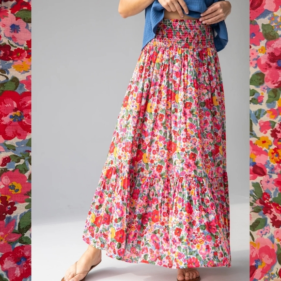 NWT Natural Life Convertible Maxi Skirt Dress Floral Tiered Garden Sz S - Picture 13 of 14